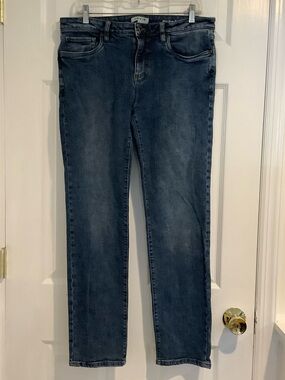 ORVIS Women’s Mid-Rise Boyfriend Medium Wash Stretch Straight Leg Jeans 10